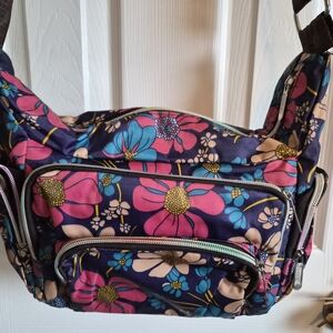 Floral Navy Crossbody Bag - Unbranded